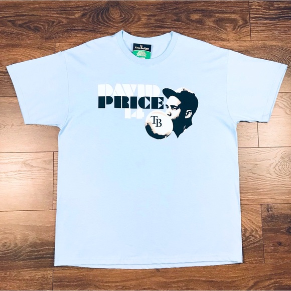 David Price #14 MLB Tampa Bay Devil Rays Men’s Baby Blue Baseball Shirt Size XL - Picture 1 of 6